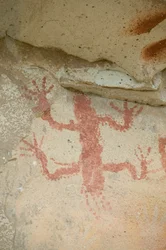 Argentine, Patagonie, Cueva de las Manos, peinture rupestre primitive de lézard